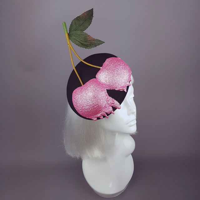 "BonBon" Giant Glittered Cherries Hat