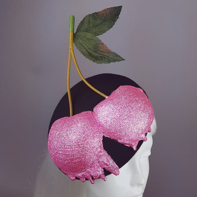 "BonBon" Giant Glittered Cherries Hat