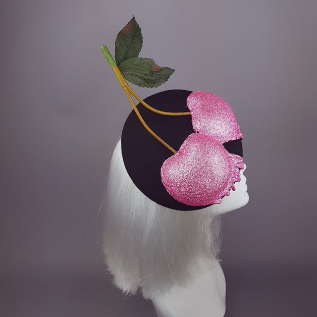 "BonBon" Giant Glittered Cherries Hat