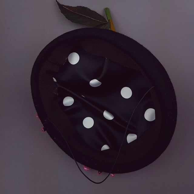 "BonBon" Giant Glittered Cherries Hat