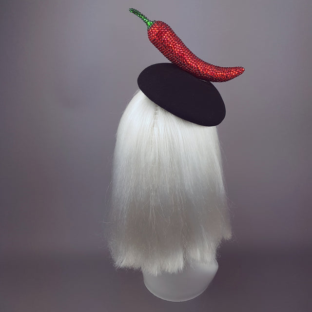 "Sexy Señorita" Red Crystal Chilli Hat