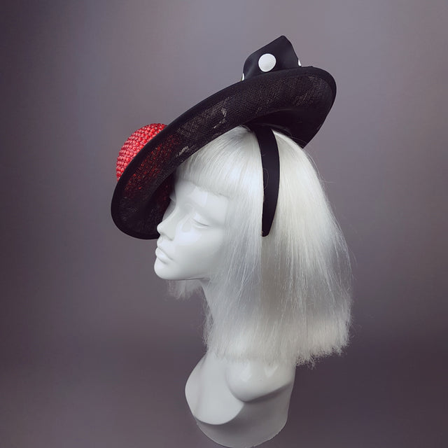 "Cherry Pop" Giant Cherries Polkadot Hat