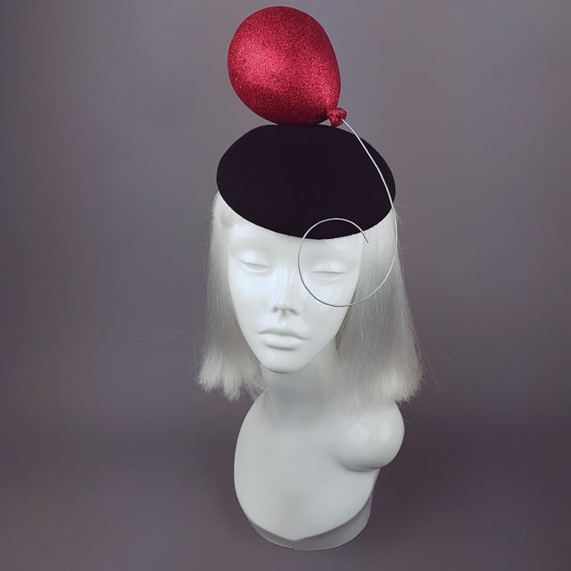 "Le Ballon Rouge" Red Glitter Balloon Hat