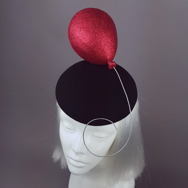 "Le Ballon Rouge" Red Glitter Balloon Hat