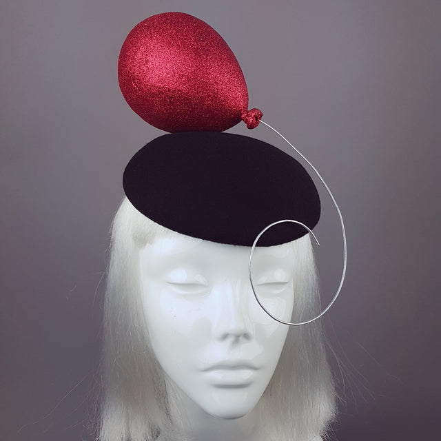 "Le Ballon Rouge" Red Glitter Balloon Hat
