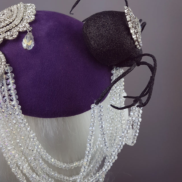 "Tejeduría" Glitter Spider & Halloween Web Hat