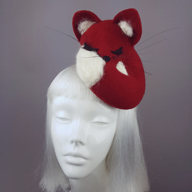 "Volpettino" Sleeping Red Fox Hat