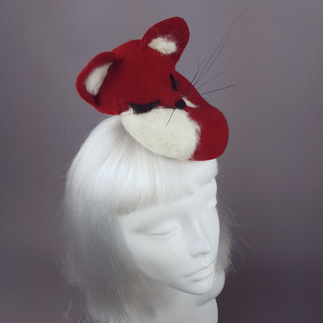 "Volpettino" Sleeping Red Fox Hat