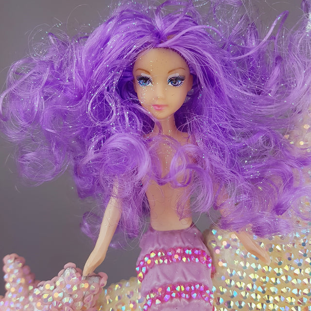 "Mermaid on the Moon" Crystal Pom Pom Hat