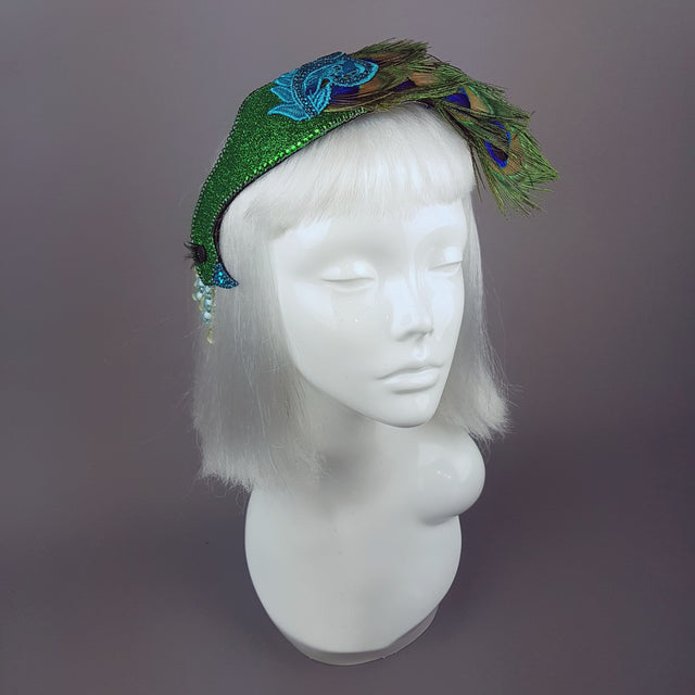 "Mayura" Vintage Style Peacock Hat