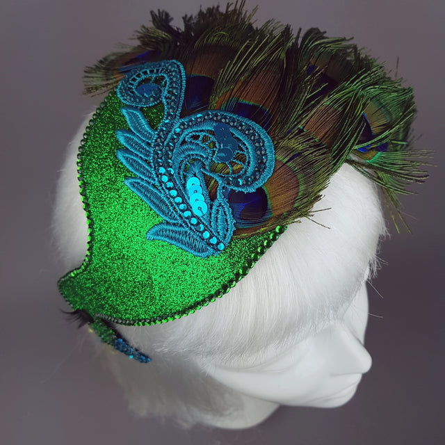 "Mayura" Vintage Style Peacock Hat