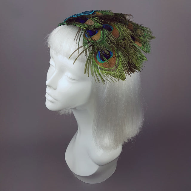 "Mayura" Vintage Style Peacock Hat