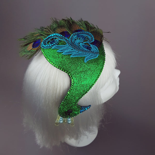 "Mayura" Vintage Style Peacock Hat