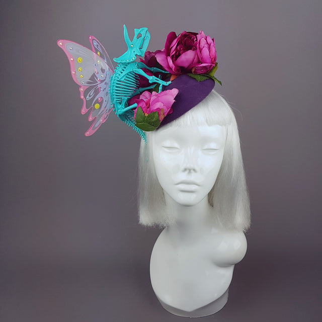 "Mariposa de Dinosaurio" Dino Fairy and Peonies Hat