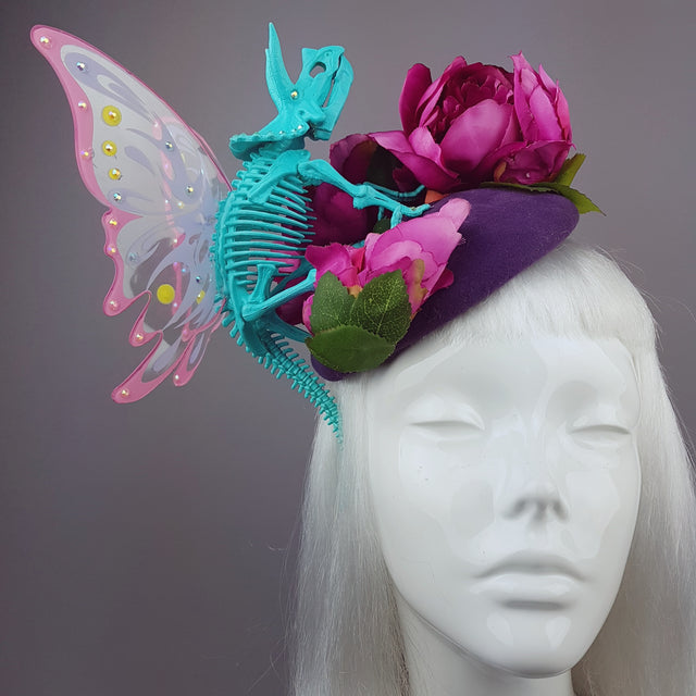 "Mariposa de Dinosaurio" Dino Fairy and Peonies Hat