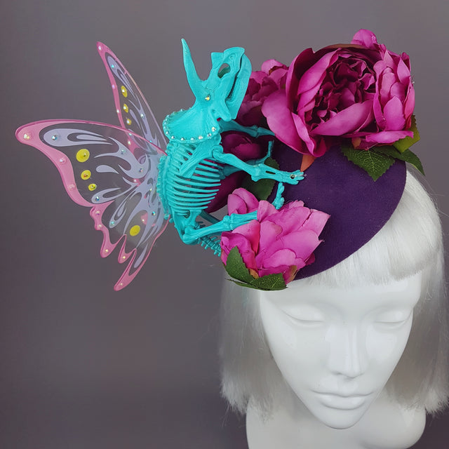 "Mariposa de Dinosaurio" Dino Fairy and Peonies Hat