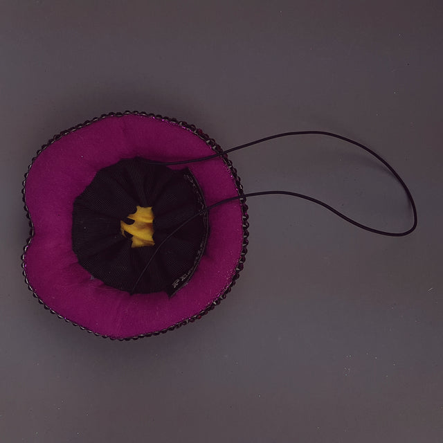 Fuchsia Pink Crystal Lips Hat "L'Amour"