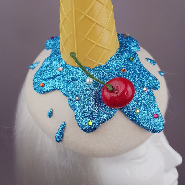 "Caído" Surreal Glitter Dropped Ice Cream Hat