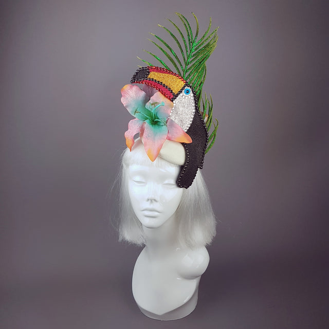 "Costa Rica" Toucan Tropical Flower Hat