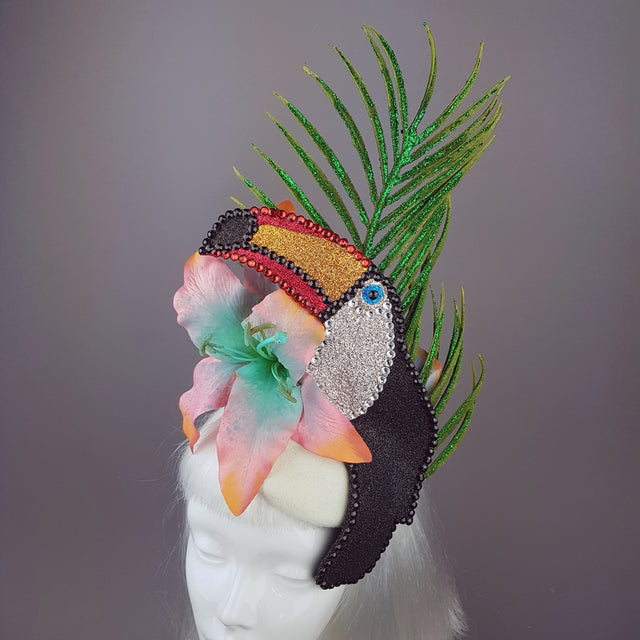 "Costa Rica" Toucan Tropical Flower Hat