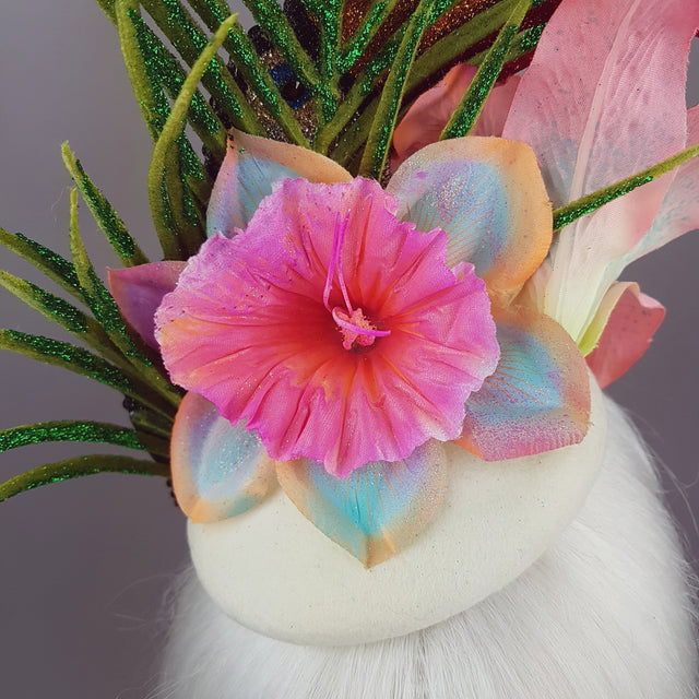 "Costa Rica" Toucan Tropical Flower Hat