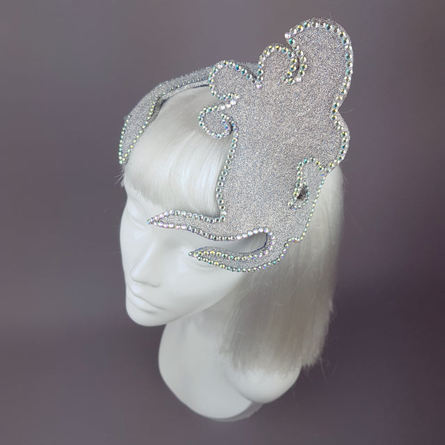 "Million Dollar Mermaid" Vintage Inspired Silver Fascinator