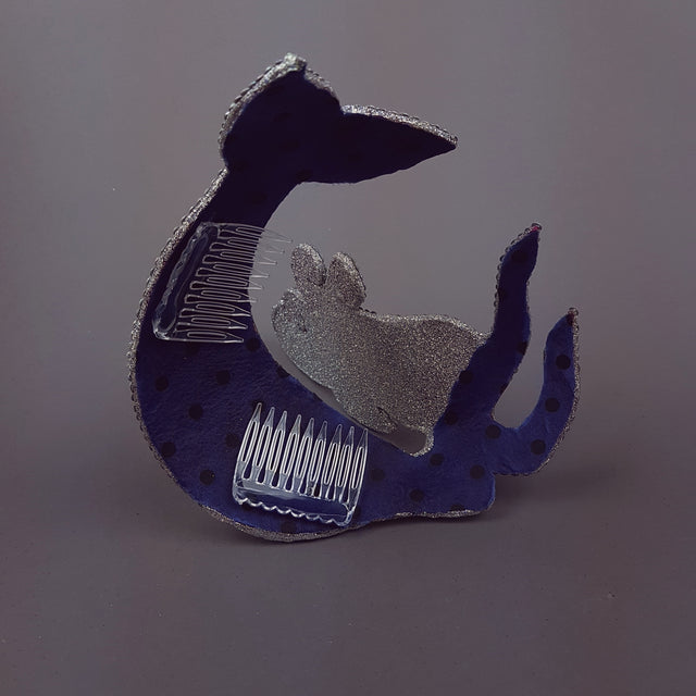"Million Dollar Mermaid" Vintage Inspired Silver Fascinator