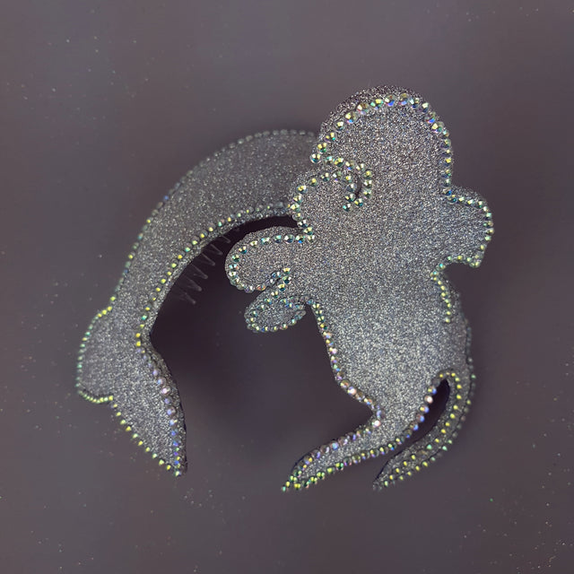 "Million Dollar Mermaid" Vintage Inspired Silver Fascinator