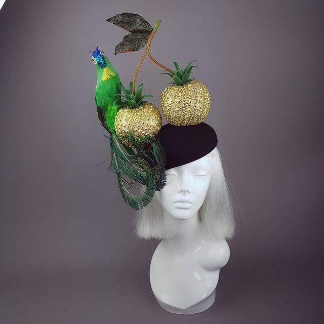 "Exotic" Giant Golden Pineapple Cherry Parrot Hat