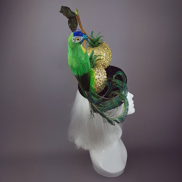"Exotic" Giant Golden Pineapple Cherry Parrot Hat