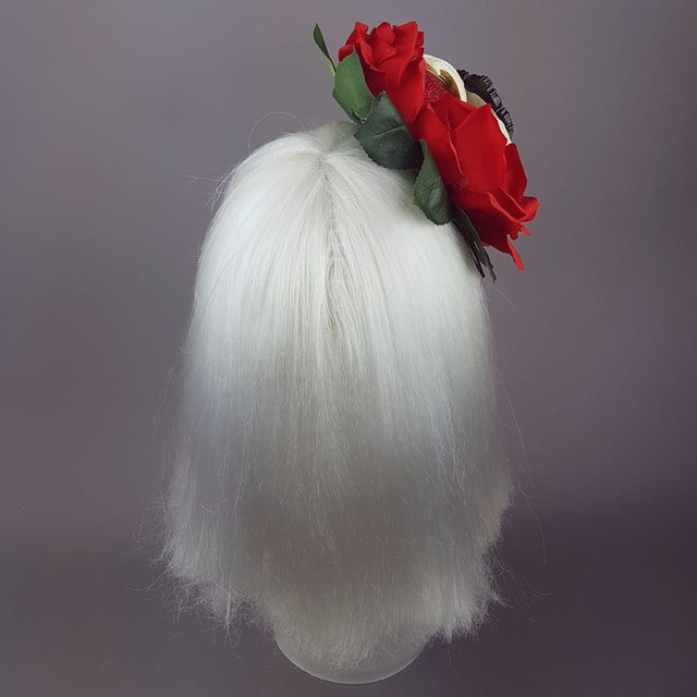 "Enchantment" Gothic Red Rose Heart Hat