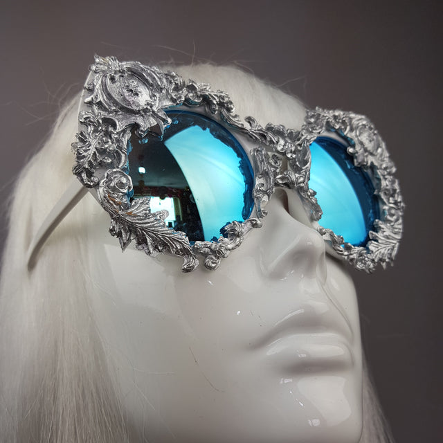 "Versailles" Silver Filigree Ornate Sunglasses