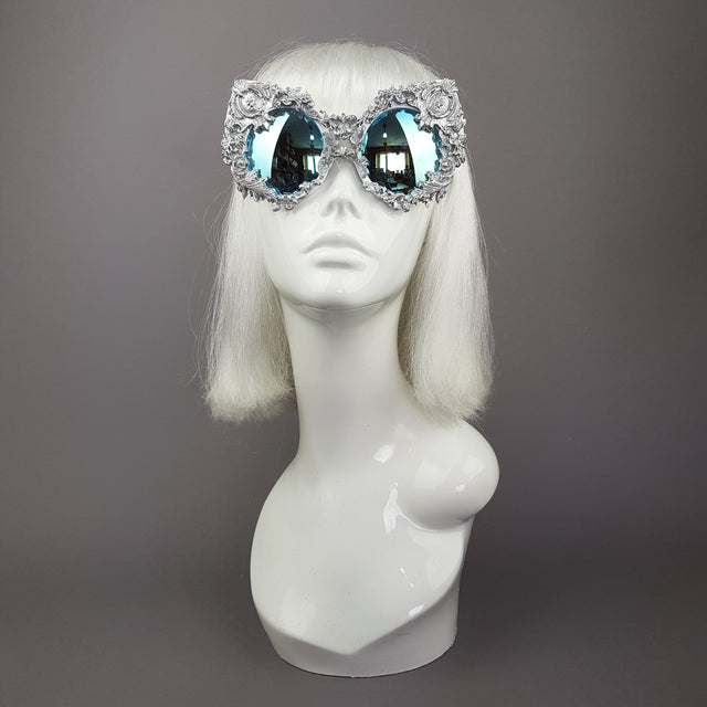 "Versailles" Silver Filigree Ornate Sunglasses
