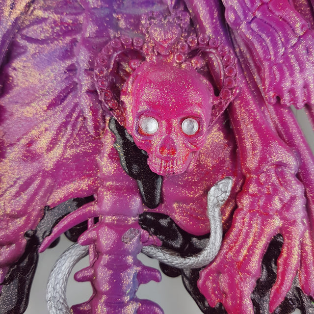 "Boneyard" Purple Skull & Bones Filigree Neckpiece