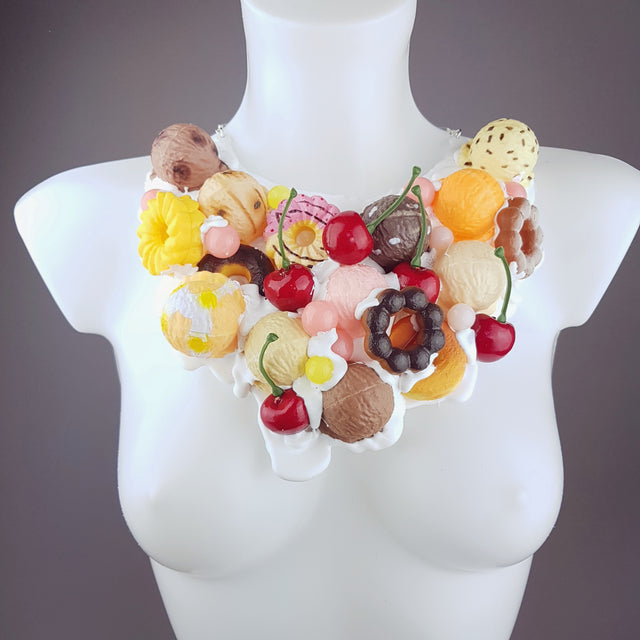 "Pudding" Biscuits & Cherries Neckpiece