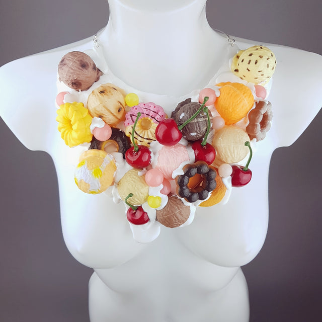 "Pudding" Biscuits & Cherries Neckpiece
