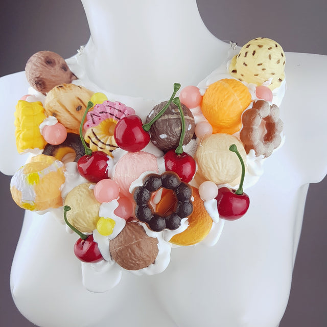 "Pudding" Biscuits & Cherries Neckpiece