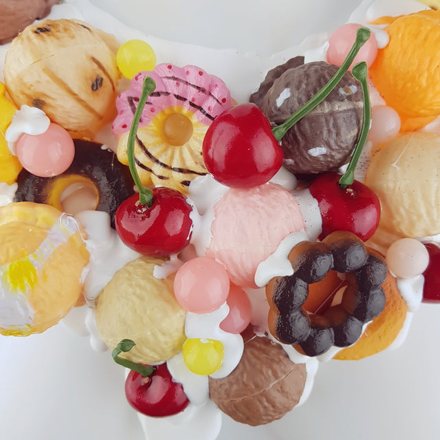 "Pudding" Biscuits & Cherries Neckpiece