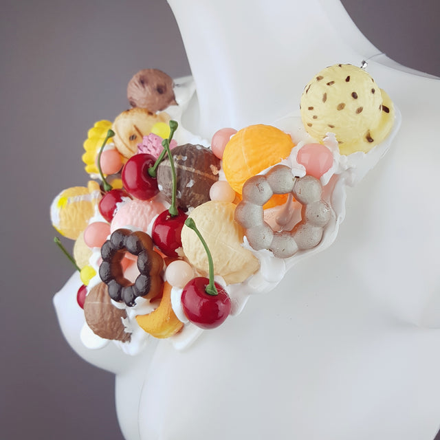 "Pudding" Biscuits & Cherries Neckpiece