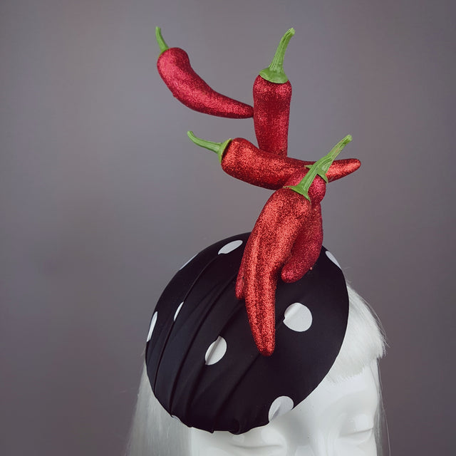 "Some Like It Hot" Chilli & Polka-Dot Hat