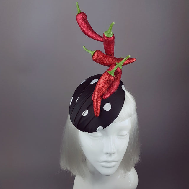 "Some Like It Hot" Chilli & Polka-Dot Hat