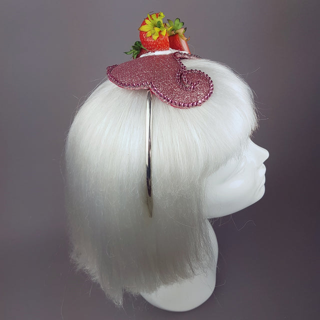 "Whipped" Strawberries & Cream Vintage Style Hat
