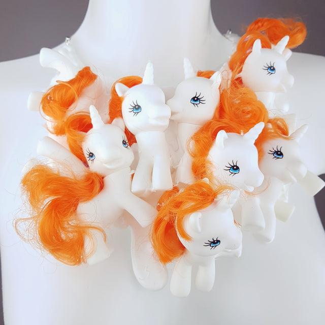 "Mes Petits Chavaux" White Pony Neckpiece