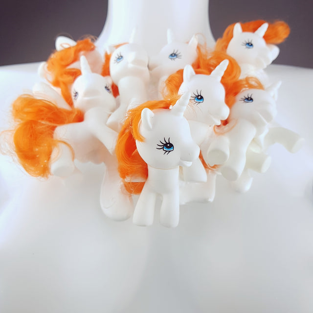 "Mes Petits Chavaux" White Pony Neckpiece