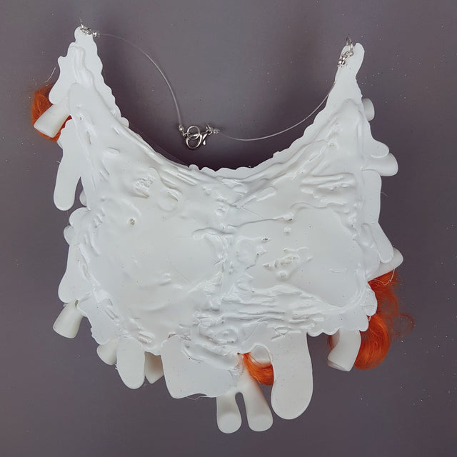 "Mes Petits Chavaux" White Pony Neckpiece