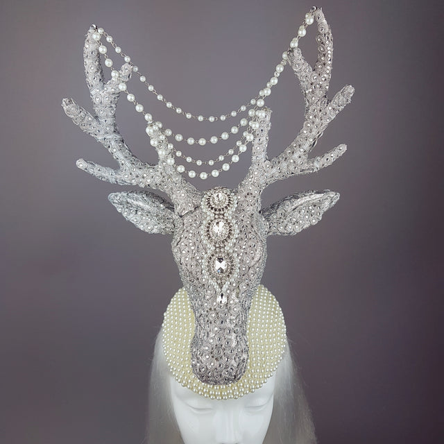 "Out of the Mist" Jewel encrusted Stag Hat