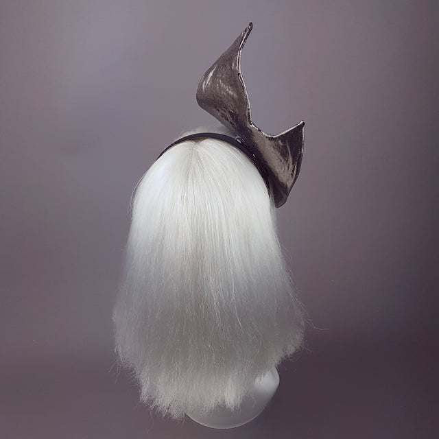 "Fire & Ice" Metallic Silver Half Mask