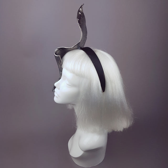 "Fire & Ice" Metallic Silver Half Mask