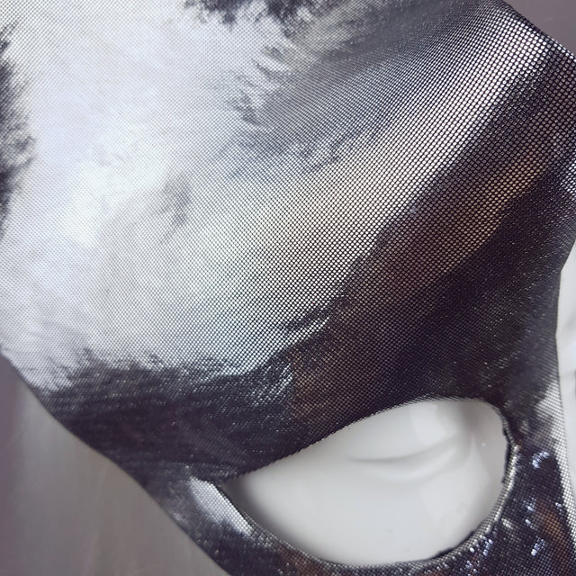 "Fire & Ice" Metallic Silver Half Mask