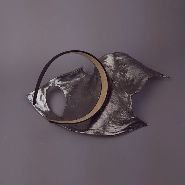 "Fire & Ice" Metallic Silver Half Mask